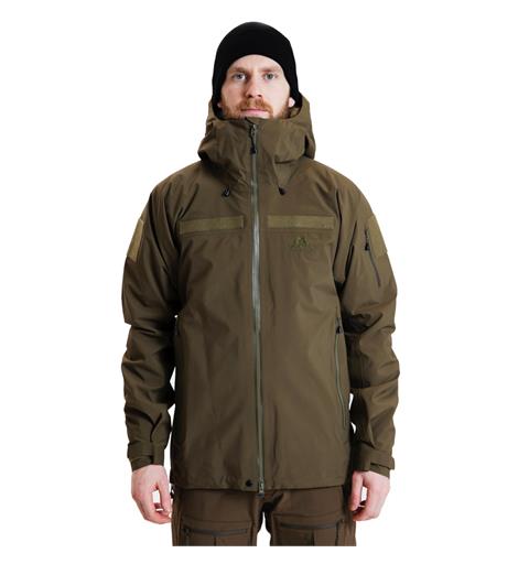 Tupilak Jacket WLD - Velcro Teknisk og robust Gore Pro skalljakke - Drab Green